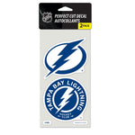 Tampa Bay Lightning Perfect Cut Decal set of two 4"x4"