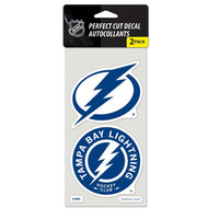 Tampa Bay Lightning Perfect Cut Decal set of two 4"x4"