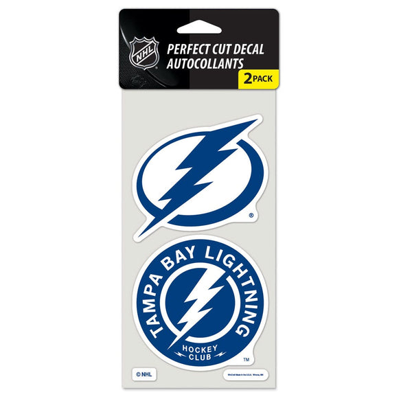 Tampa Bay Lightning Perfect Cut Decal set of two 4"x4"