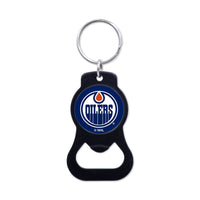 Edmonton Oilers Black Bottle Opener Key Ring