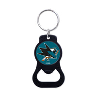 San Jose Sharks Black Bottle Opener Key Ring