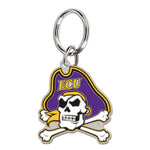 East Carolina Pirates Cloisonne Key Ring Carded