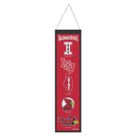 Wholesale-Illinois State Redbirds /College Vault Illinois State Evolution Wool Banner 8" x 32"