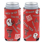 Texas Tech Red Raiders SCATTERPRINT 12 oz Slim Can Cooler
