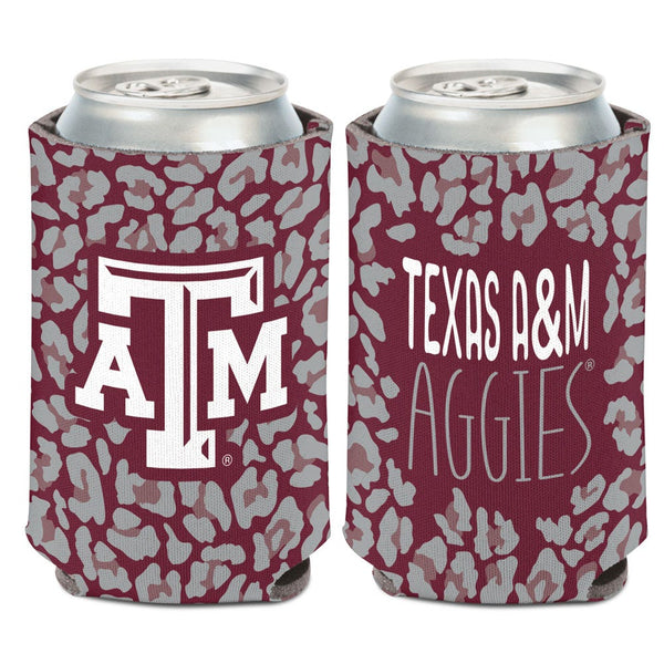 Texas A&M Aggies Leopard Can Cooler 12 oz.
