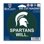 Wholesale-Michigan State Spartans Michigan State Spartans Will Die Cut Magnet 4.5" x 6"