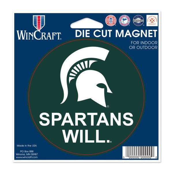 Wholesale-Michigan State Spartans Michigan State Spartans Will Die Cut Magnet 4.5" x 6"