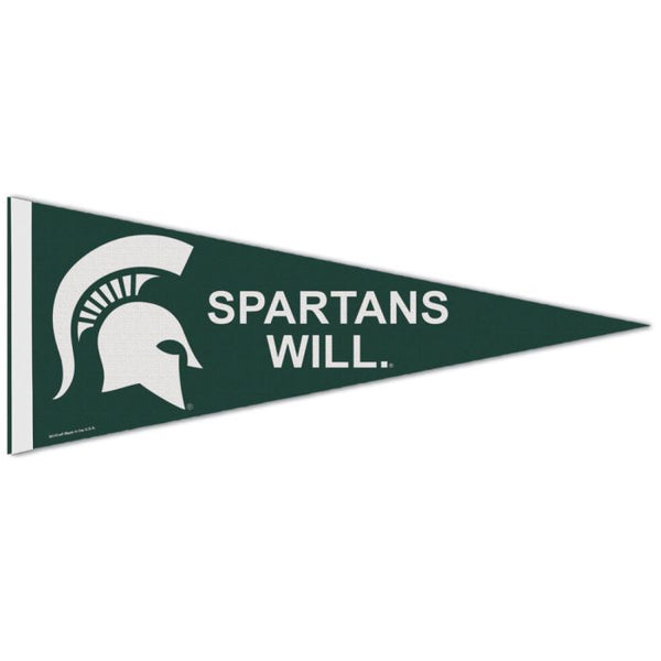 Wholesale-Michigan State Spartans Michigan State Spartans Will Premium Pennant 12" x 30"