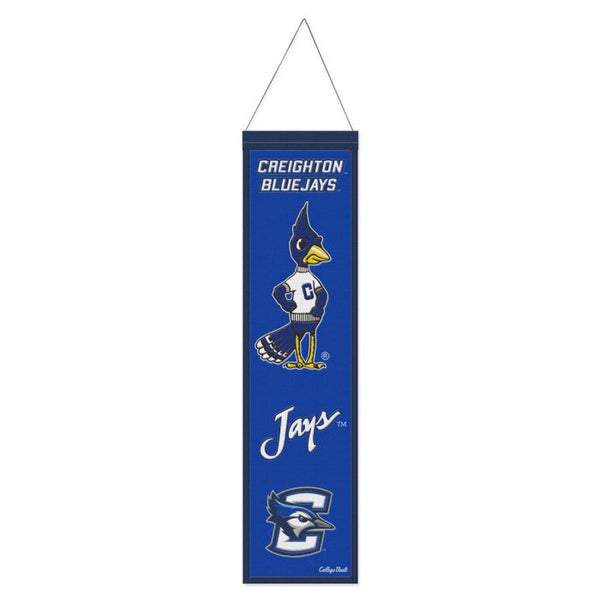 Wholesale-Creighton Bluejays EVOLUTION Wool Banner 8" x 32"