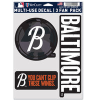 Baltimore Orioles / City Connect City Connect Multi Use 3 Fan Pack