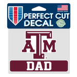 Texas A&M Aggies DAD Perfect Cut Color Decal 4.5" x 5.75"