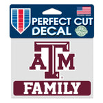Texas A&M Aggies FAMILY Perfect Cut Color Decal 4.5" x 5.75"