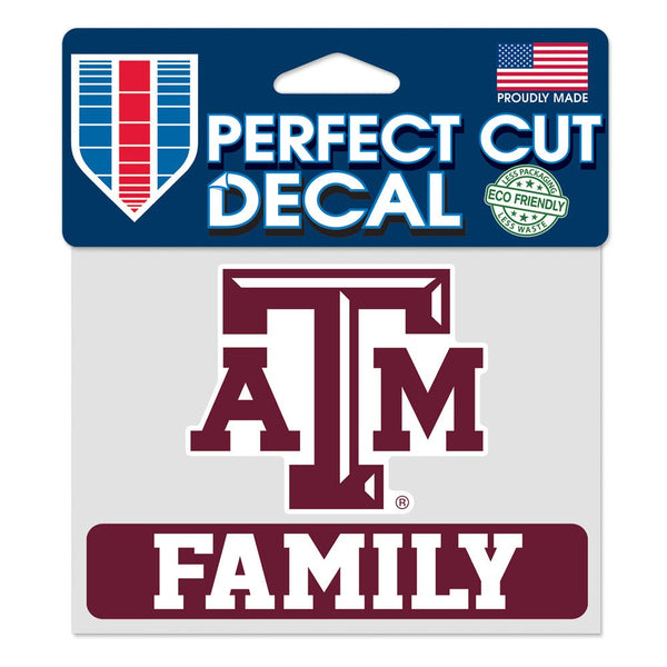 Texas A&M Aggies FAMILY Perfect Cut Color Decal 4.5" x 5.75"
