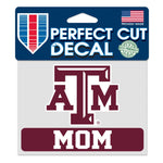 Texas A&M Aggies MOM Perfect Cut Color Decal 4.5" x 5.75"