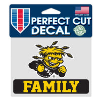 Wholesale-Wichita State Shockers FAMILY Perfect Cut Color Decal 4.5" x 5.75"