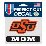 Wholesale-Oklahoma State Cowboys Oklahoma State Mom Perfect Cut Color Decal 4.5" x 5.75"