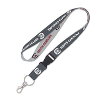South Carolina Gamecocks Charcoal Lanyard w/detachable buckle 1"