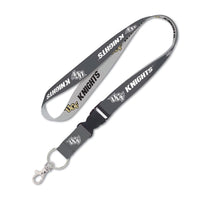 UCF Knights CHARCOAL Lanyard w/detachable buckle 1"
