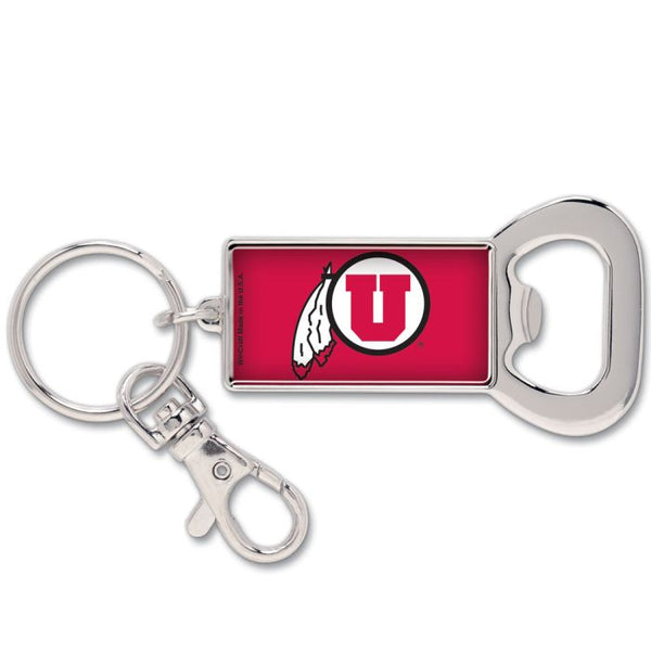 Wholesale-Utah Utes Bottle Opener Key Ring Rectangle