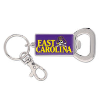 Wholesale-East Carolina Pirates Bottle Opener Key Ring RECTANGLE