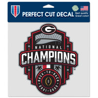 Wholesale-National Football Champions Georgia Bulldogs COLLEGE FOOTBALL PLAYOFF Perfect Cut Color Decal 8" x 8"