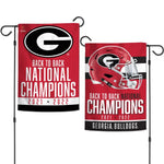 National Football Champions Georgia Bulldogs COLLEGE FOOTBALL PLAYOFF Garden Flags 2 sided 12.5" x 18"