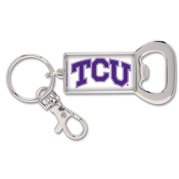 Wholesale-TCU Horned Frogs Bottle Opener Key Ring Rectangle