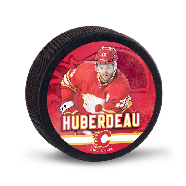 Calgary Flames Hockey Puck Packaged Jonathan Huberdeau