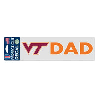 Wholesale-Virginia Tech Hokies DAD Perfect Cut Decals 3" x 10"