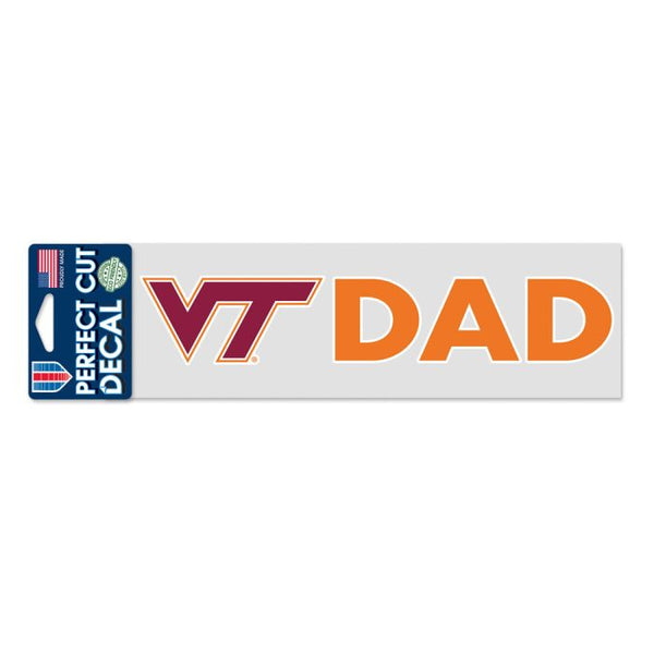 Wholesale-Virginia Tech Hokies DAD Perfect Cut Decals 3" x 10"