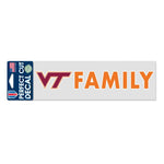 Wholesale-Virginia Tech Hokies FAMILY Perfect Cut Decals 3" x 10"