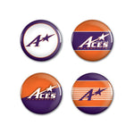 Wholesale-Evansville Purple Aces Button 4 Pack 1 1/4" Rnd