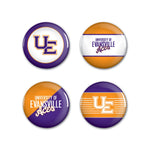 Evansville Purple Aces Button 4 Pack 1 1/4" Rnd