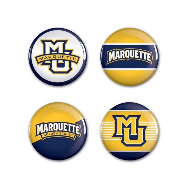 Marquette Golden Eagles Button 4 Pack 1 1/4" Rnd