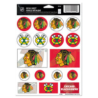 Chicago Blackhawks Vinyl Sticker Sheet 5" x 7"