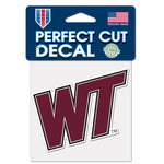 Wholesale-West Texas A&amp;M Buffaloes Perfect Cut Color Decal 4" x 4"