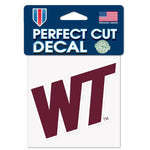 Wholesale-West Texas A&amp;M Buffaloes Perfect Cut Color Decal 4" x 4"