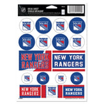 New York Rangers Vinyl Sticker Sheet 5" x 7"