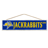 South Dakota State Jackrabbits Wood Sign-with Rope 4" x 17"