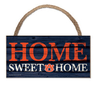 Wholesale-Auburn Tigers HOME SWEET HOME Wood Sign w/Rope 5" x 10"