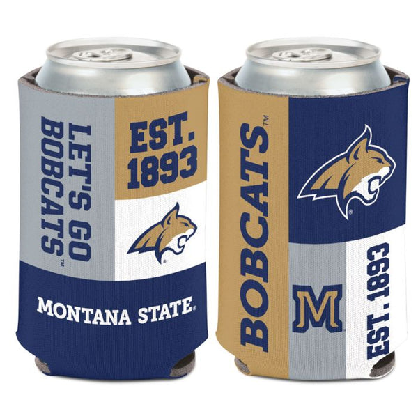 Wholesale-Montana State Bobcats COLOR BLOCK Can Cooler 12 oz.