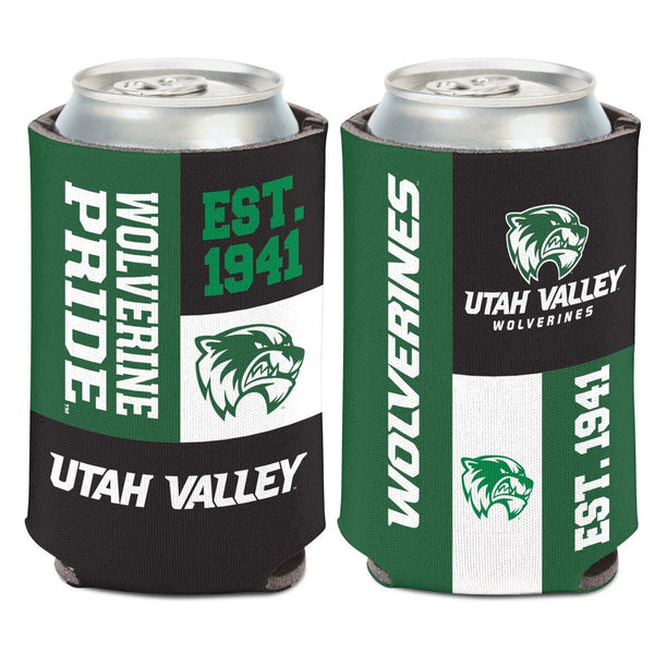 Utah Valley Wolverines COLORBLOCK Can Cooler 12 oz.