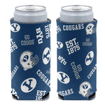 Wholesale-Brigham Young Cougars 12 oz Slim Can Cooler