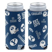 Brigham Young Cougars 12 oz Slim Can Cooler