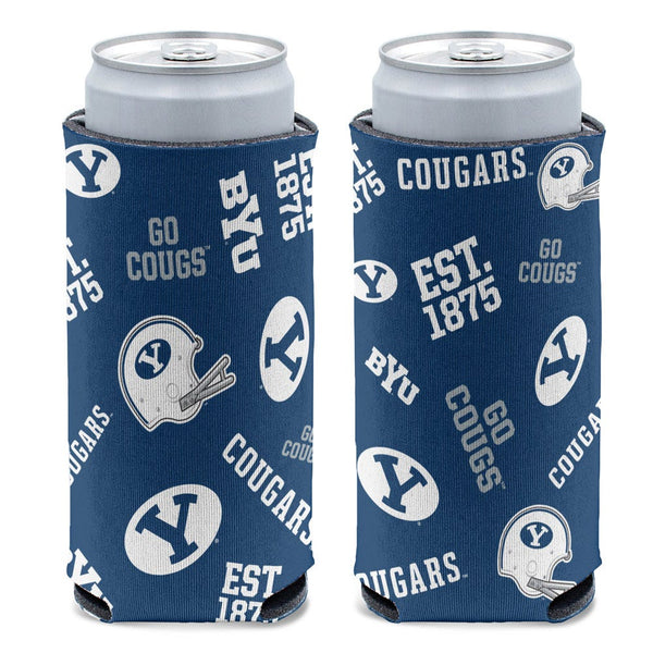 Brigham Young Cougars 12 oz Slim Can Cooler