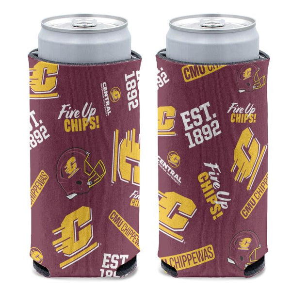 Wholesale-Central Michigan Chippewas 12 oz Slim Can Cooler