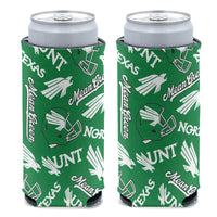 North Texas Mean Green SCATTERPRINT 12 oz Slim Can Cooler