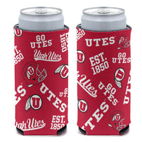 Wholesale-Utah Utes 12 oz Slim Can Cooler