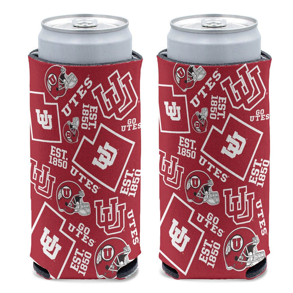 Utah Utes 12 oz Slim Can Cooler