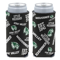 Utah Valley Wolverines 12 oz Slim Can Cooler